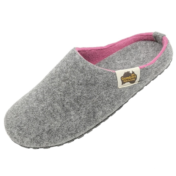 Gumbies Outback Slippers Grey/Pink